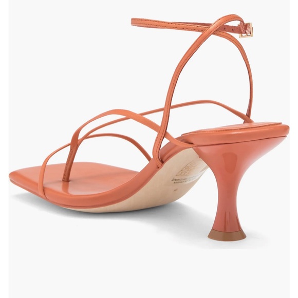 Women's Orange Coral Strappy Heels sandals 7 fluxx - Picture 2 of 10